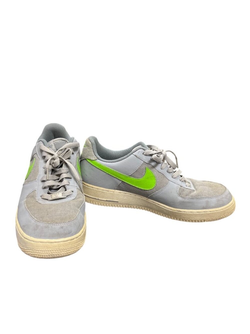Nike Air Force 1 mens low wolf gray action green sneakers sz 12 SKU 10-135